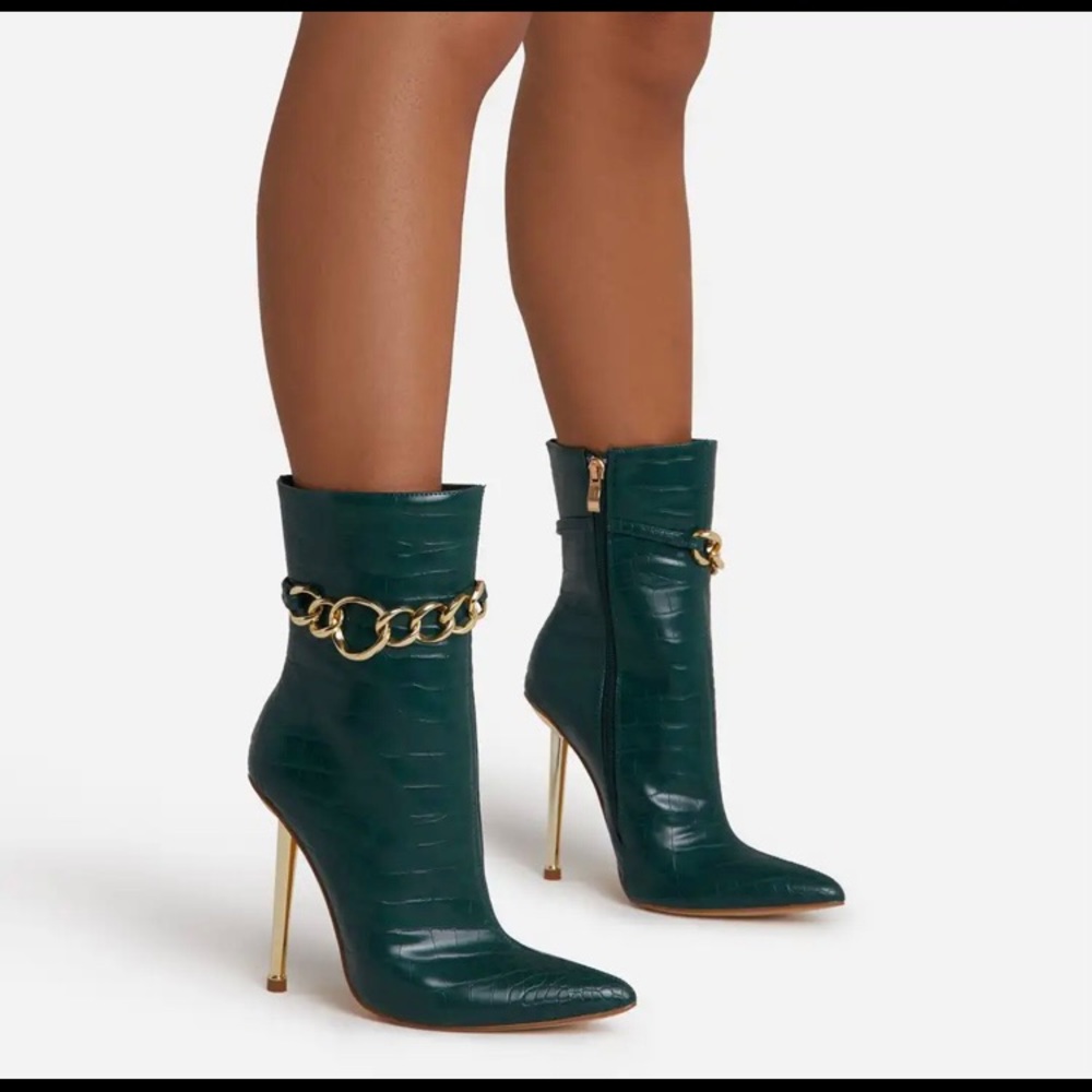 Croc ankle booties